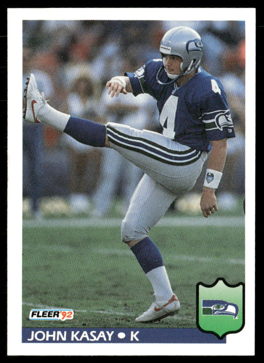 John Kasay 1992 Fleer #393 Seattle Seahawks
