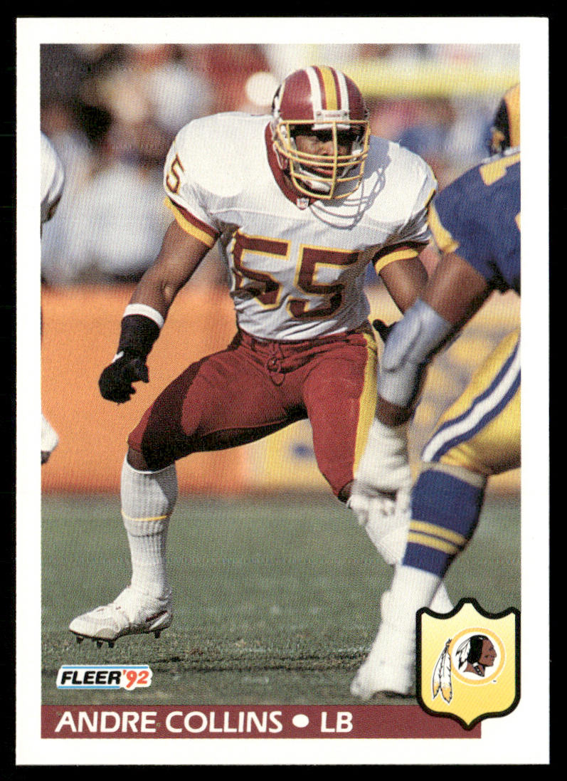 Andre Collins 1992 Fleer #416 Washington Redskins