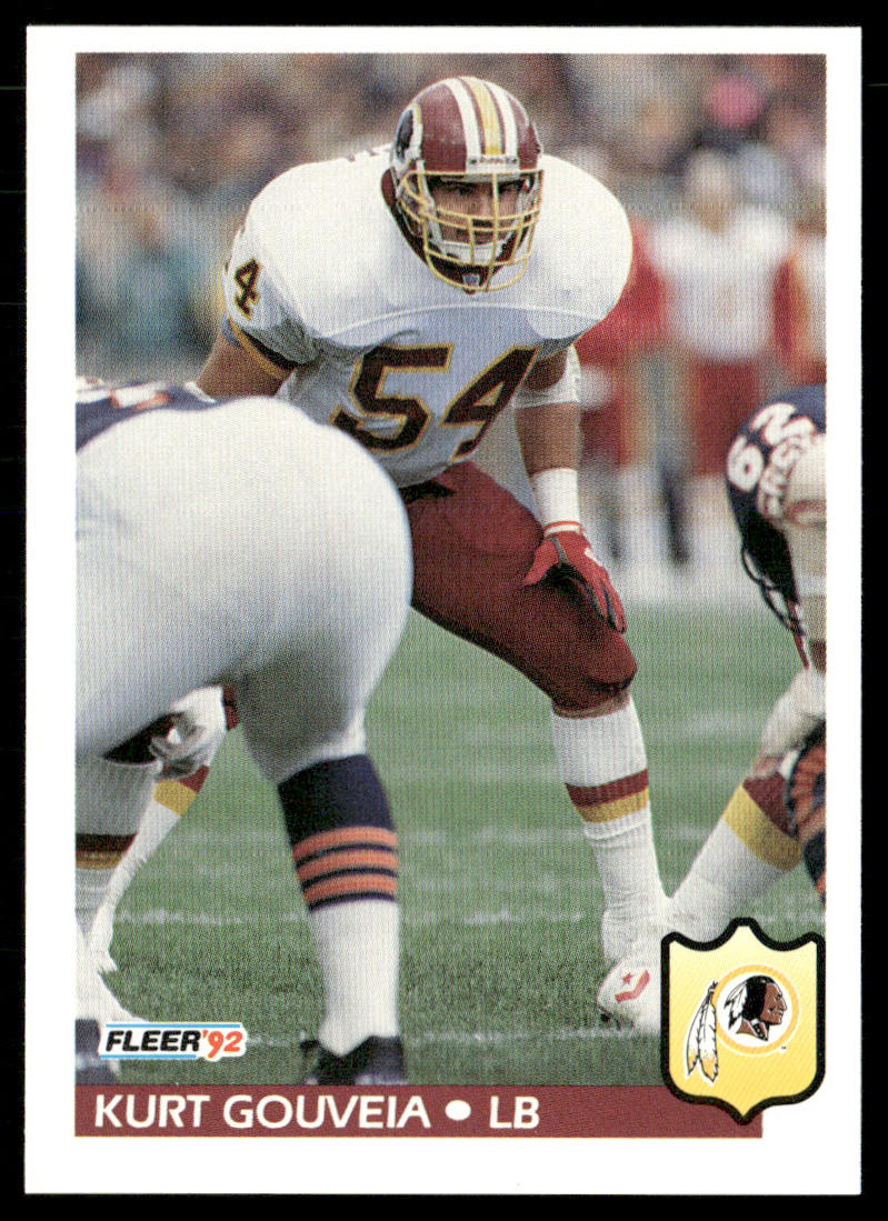 Kurt Gouveia 1992 Fleer #418 Washington Redskins