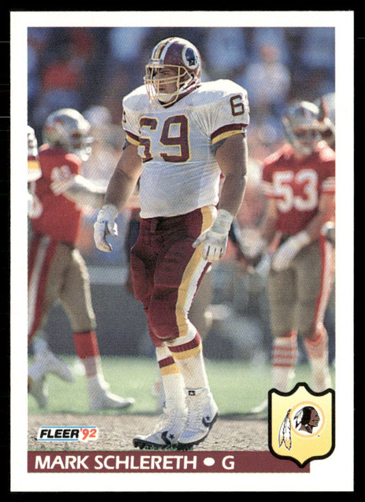 Mark Schlereth 1992 Fleer #430 RC Washington Redskins