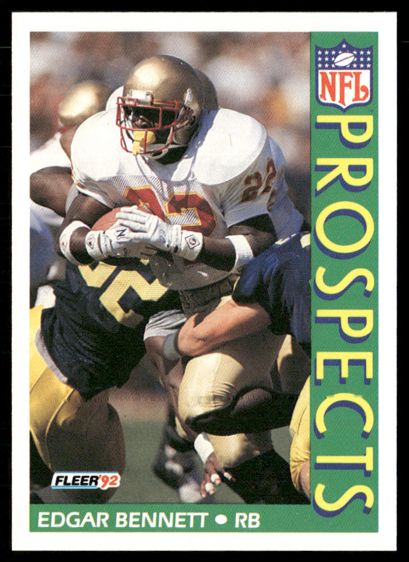Edgar Bennett 1992 Fleer #432 RC Florida State Seminoles