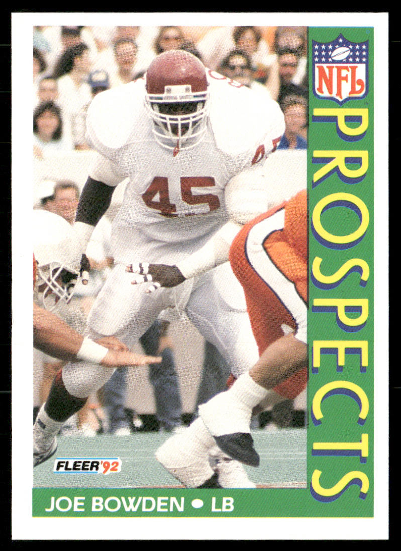 Joe Bowden 1992 Fleer #434 RC Oklahoma Sooners