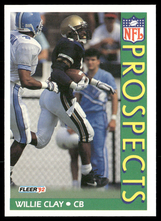 Willie Clay 1992 Fleer #436 RC Georgia Tech Yellow Jackets
