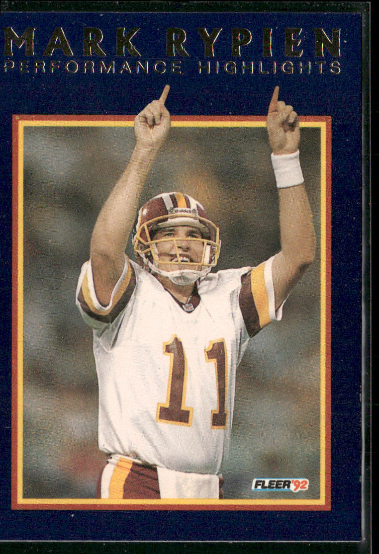 Mark Rypien 1992 Fleer Mark Rypien: Performance Highlights #1 Redskins