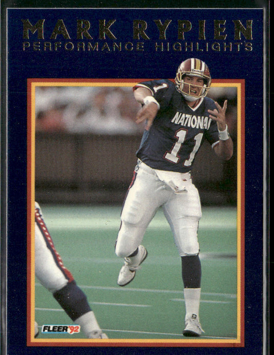 Mark Rypien 1992 Fleer Mark Rypien: Performance Highlights #10 Redskins