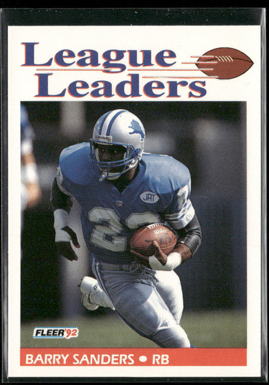 Barry Sanders 1992 Fleer #457 Detroit Lions
