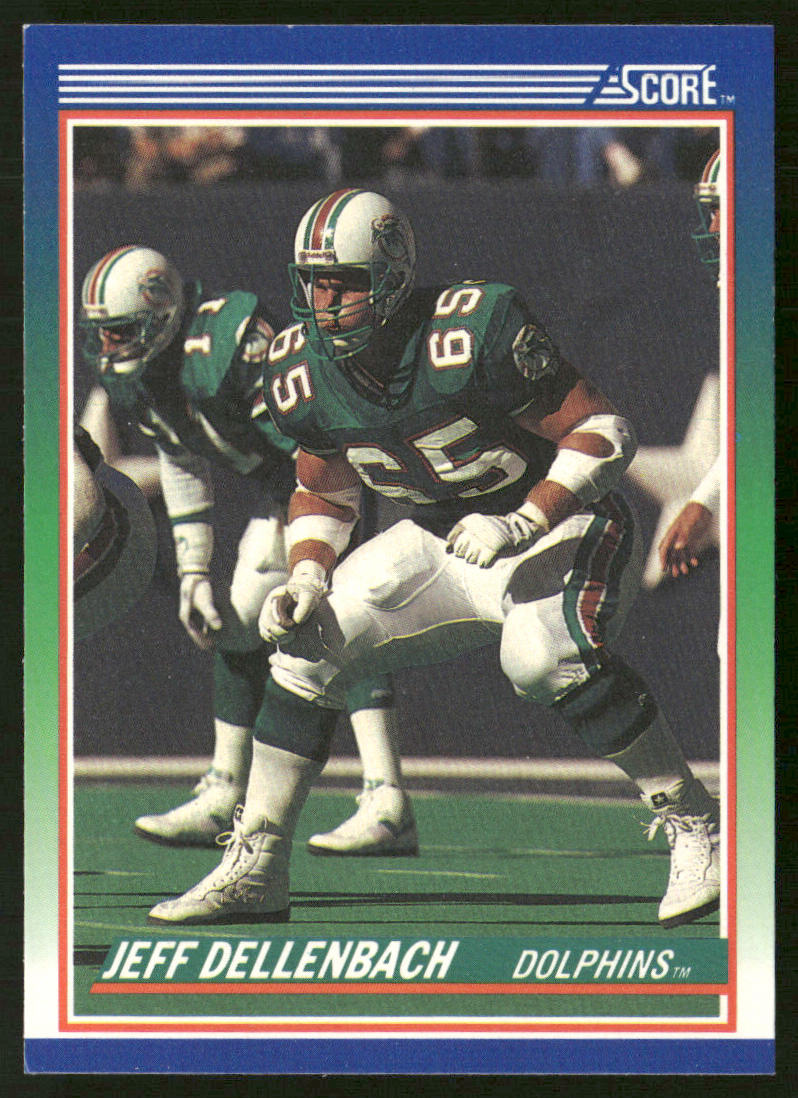 Jeff Dellenbach 1990 Score #31 RC Miami Dolphins