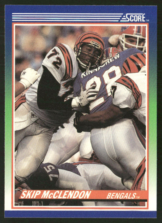 Skip McClendon 1990 Score #72 RC Cincinnati Bengals