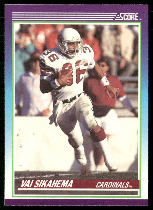 Vai Sikahema 1990 Score #136b Not wearing helmet in back photo Phoenix Cardinals