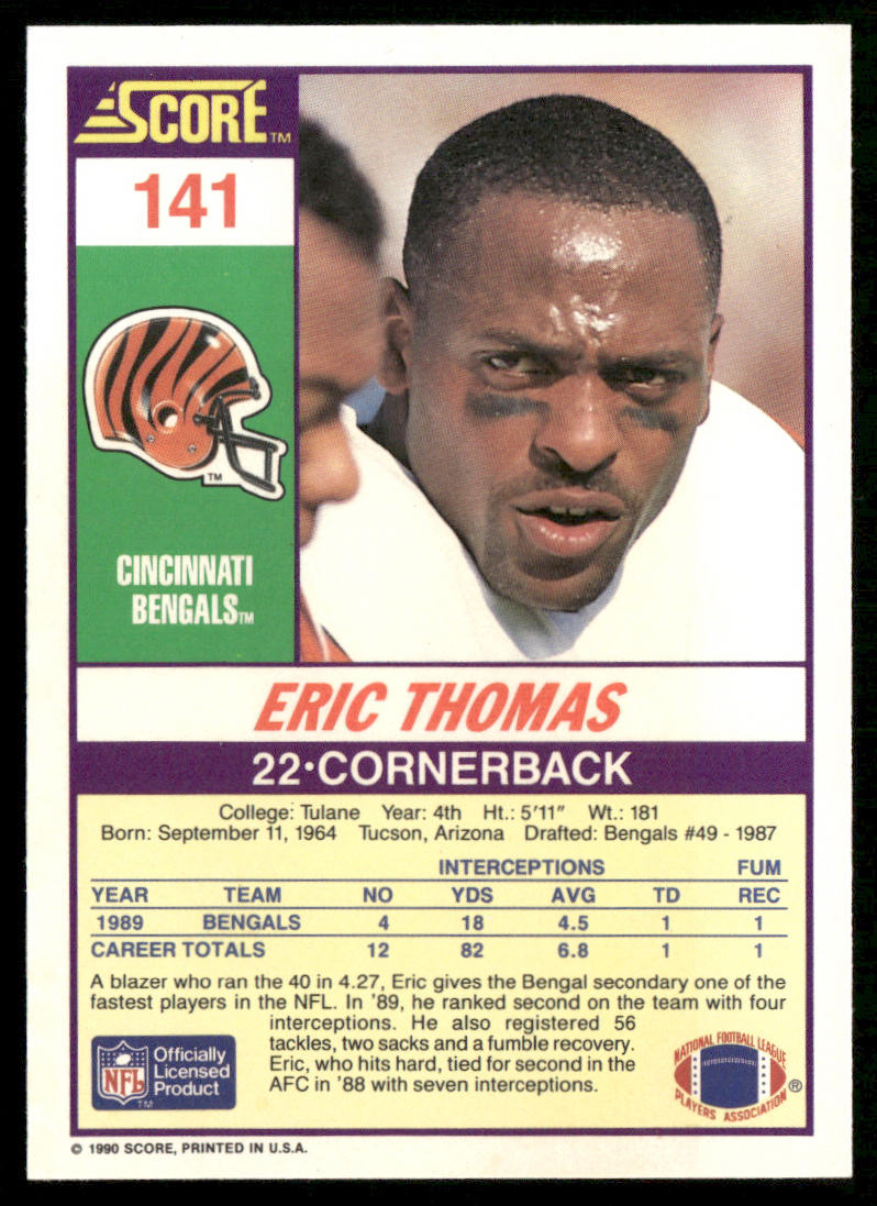 Eric Thomas 1990 Score #141 Cincinnati Bengals