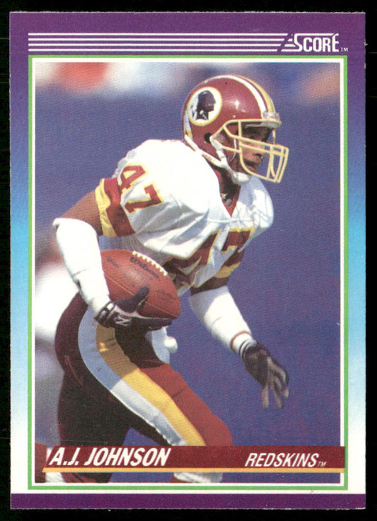 A.J. Johnson 1990 Score #157 RC Washington Redskins