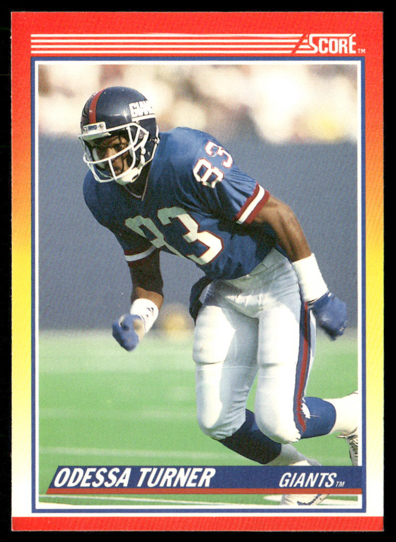 Odessa Turner 1990 Score #273 RC New York Giants