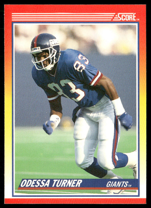 Odessa Turner 1990 Score #273 RC New York Giants