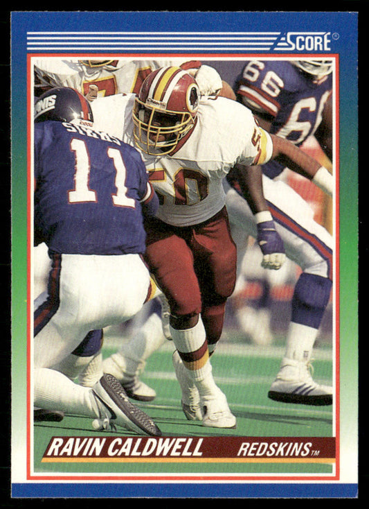 Ravin Caldwell 1990 Score #362 RC Washington Redskins