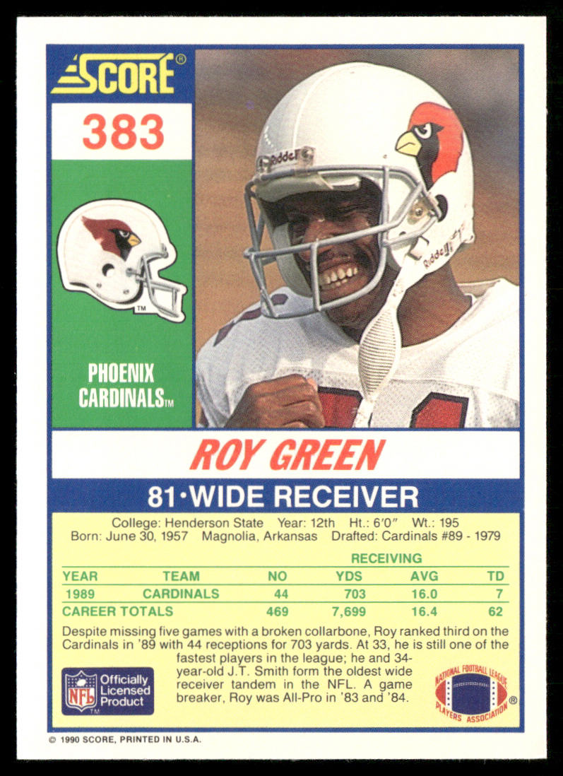Roy Green 1990 Score #383 Phoenix Cardinals