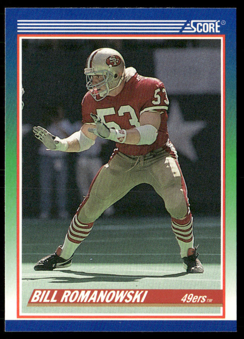 Bill Romanowski 1990 Score #408 RC San Francisco 49ers