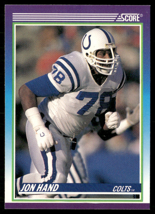 Jon Hand 1990 Score #442 Indianapolis Colts