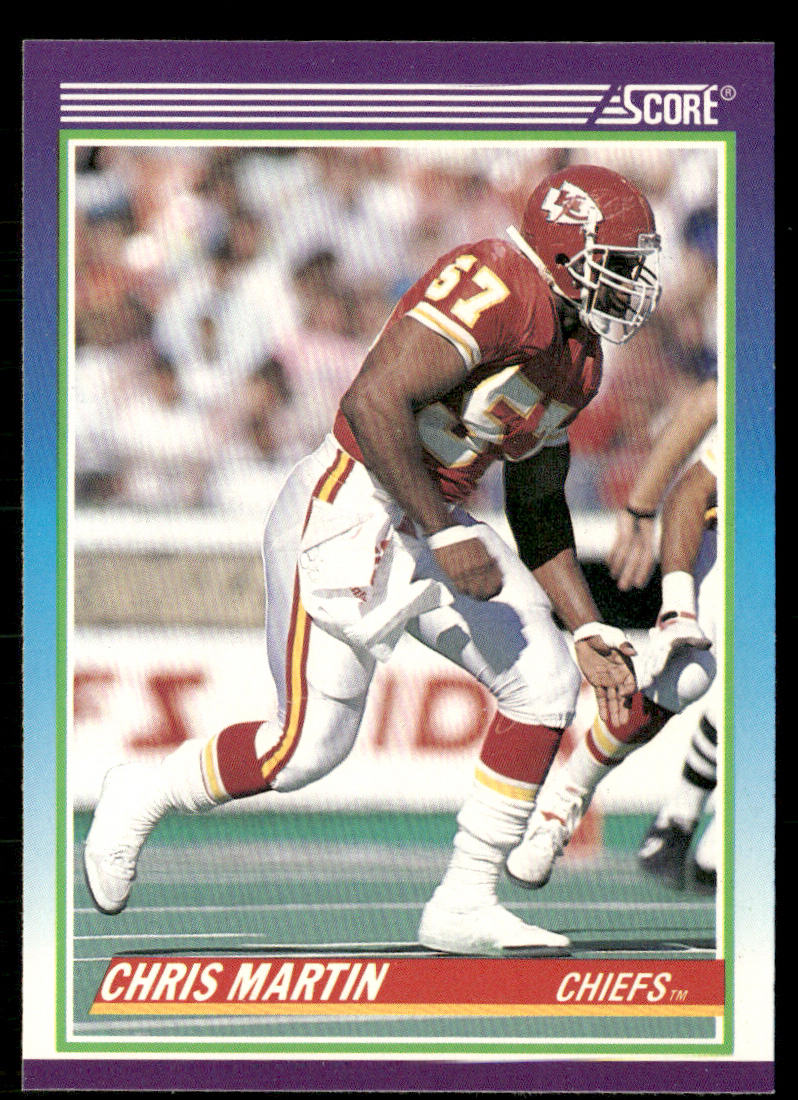 Chris Martin 1990 Score #447 RC Kansas City Chiefs