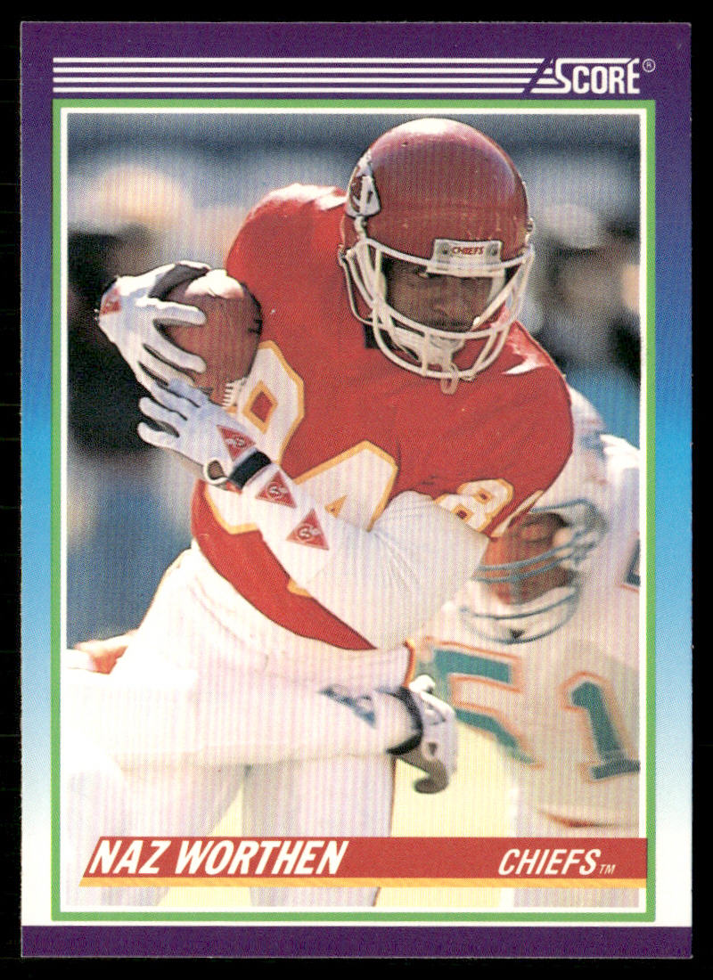 Naz Worthen 1990 Score #476 RC Kansas City Chiefs