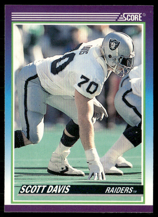 Scott Davis 1990 Score #488 RC Los Angeles Raiders