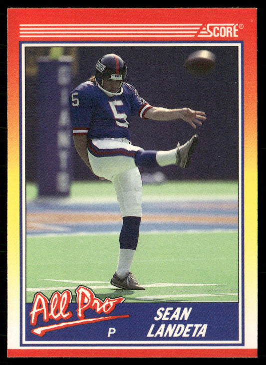 Sean Landeta 1990 Score #578 New York Giants