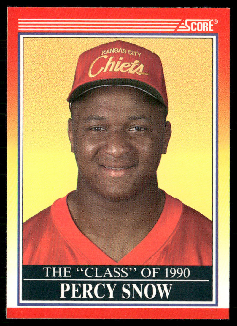 Percy Snow 1990 Score #606 Kansas City Chiefs