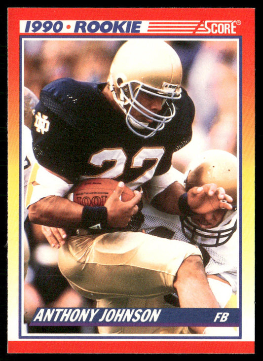Anthony Johnson 1990 Score #624 RC Notre Dame Fighting Irish