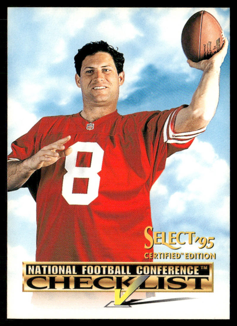 Steve Young 1995 Select Certified Checklists #6 San Francisco 49ers