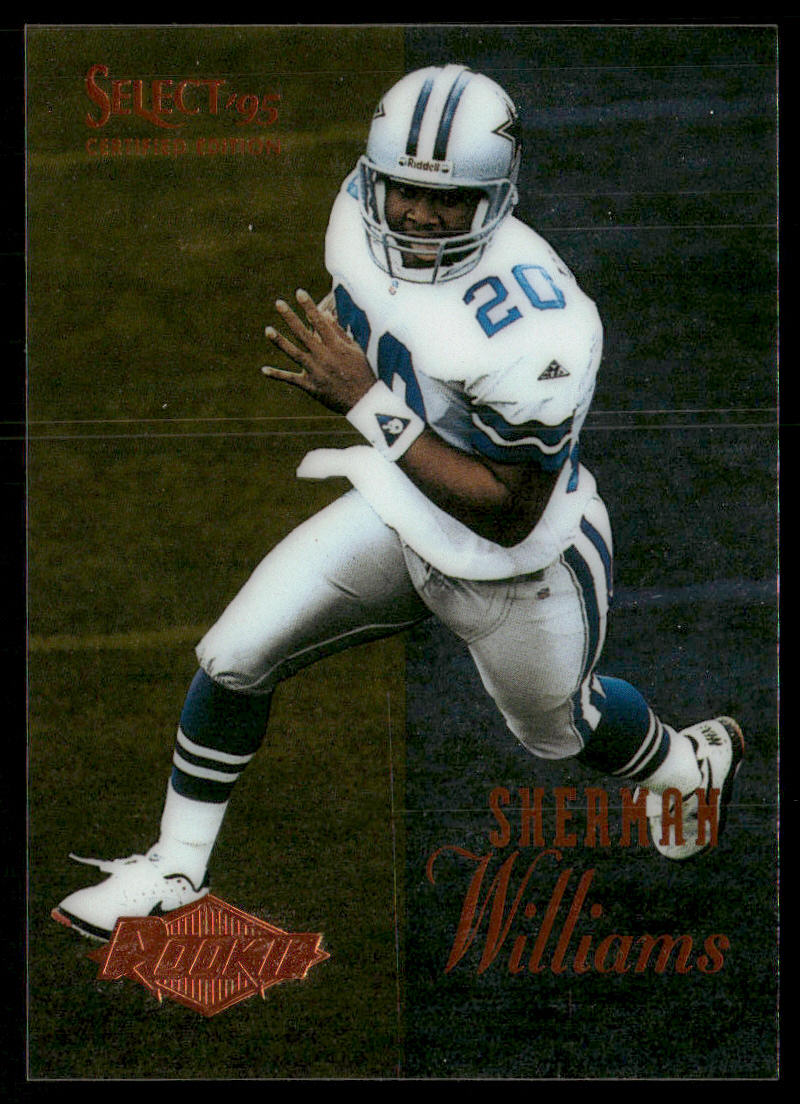 Sherman Williams 1995 Select Certified #128 RC Dallas Cowboys