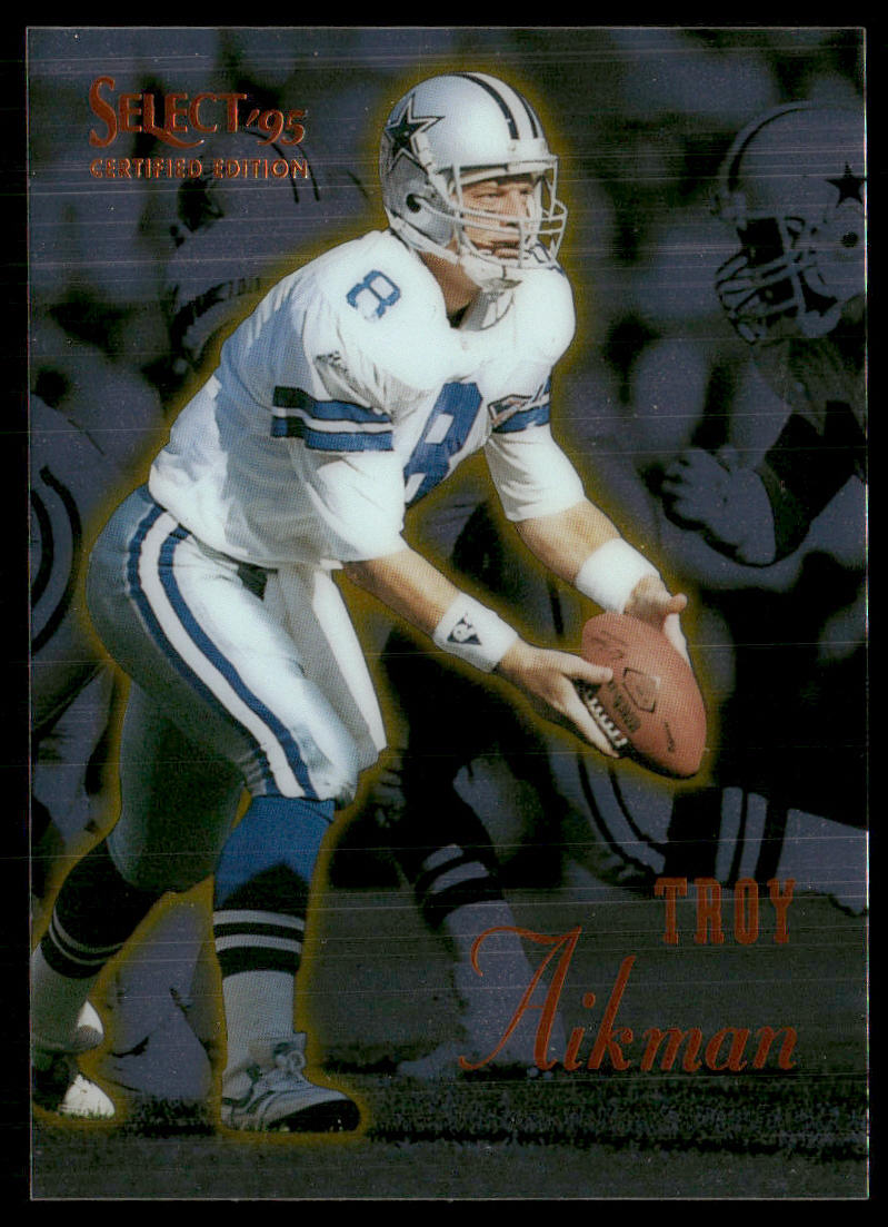 Troy Aikman 1995 Select Certified Mirror Gold #44 Dallas Cowboys