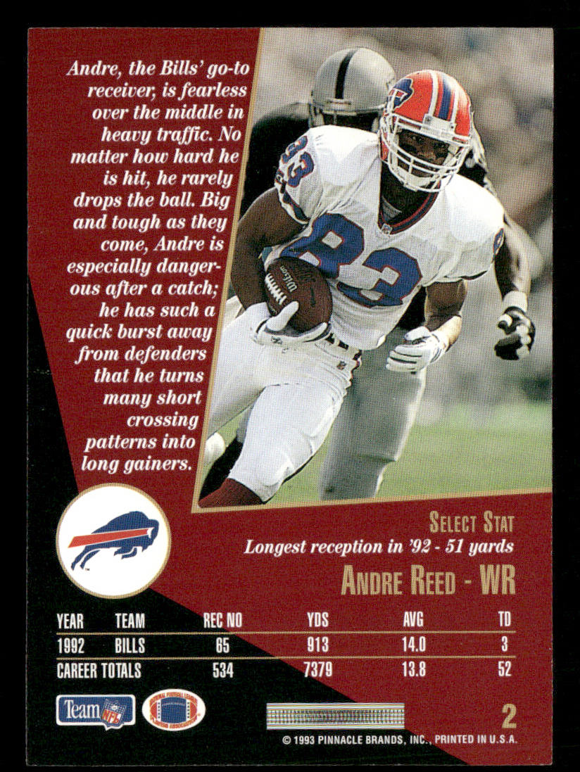 Andre Reed 1993 Select #2 Buffalo Bills