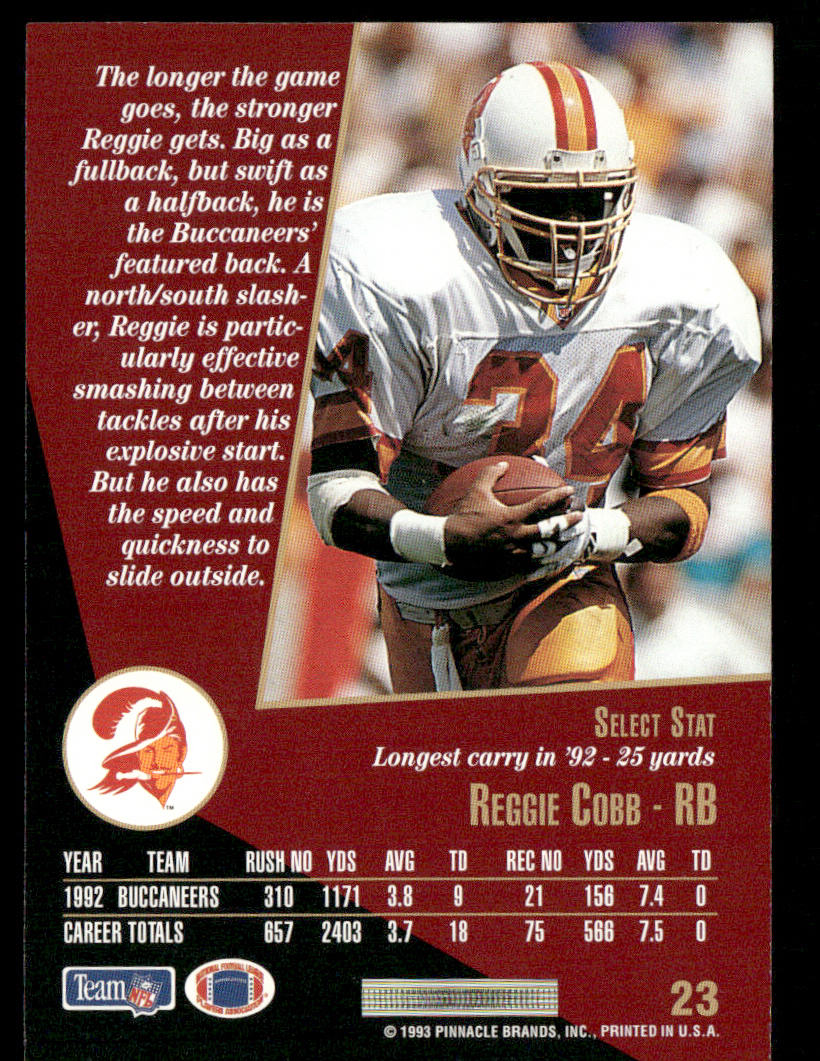 Reggie Cobb 1993 Select #23 Tampa Bay Buccaneers