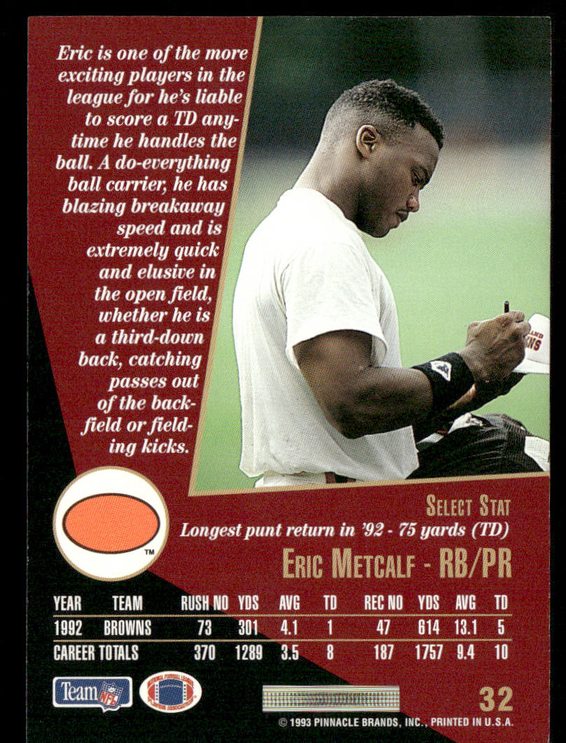 Eric Metcalf 1993 Select #32 Cleveland Browns