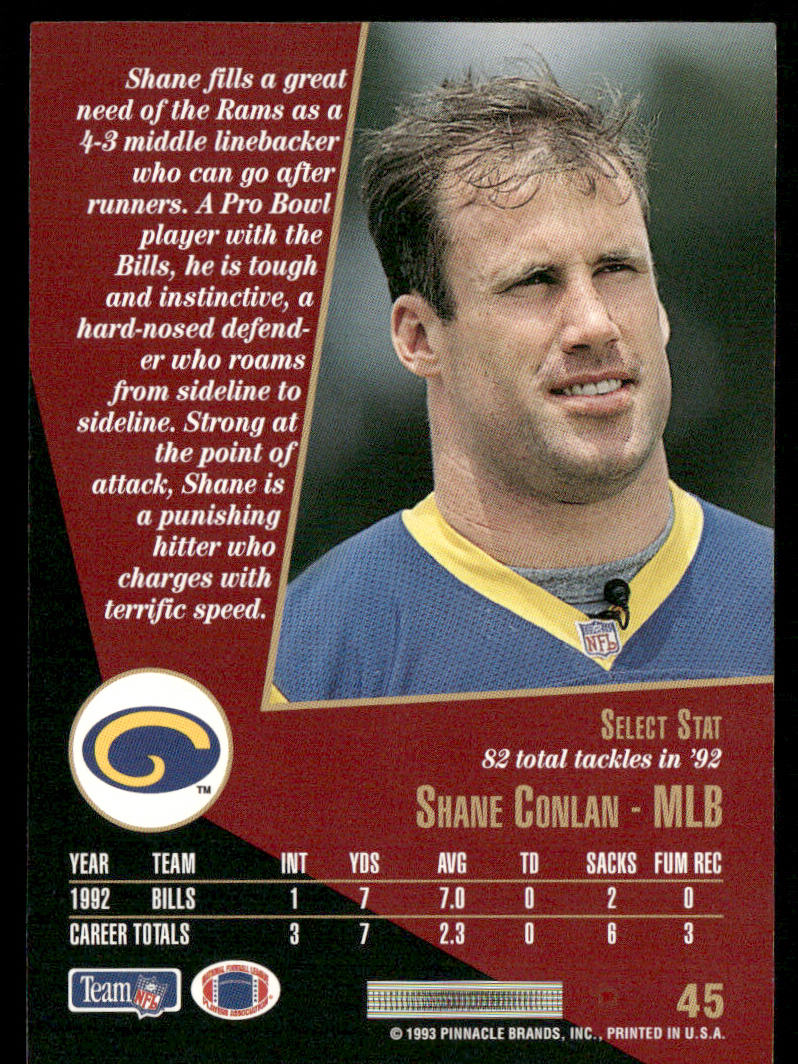 Shane Conlan 1993 Select #45 Los Angeles Rams