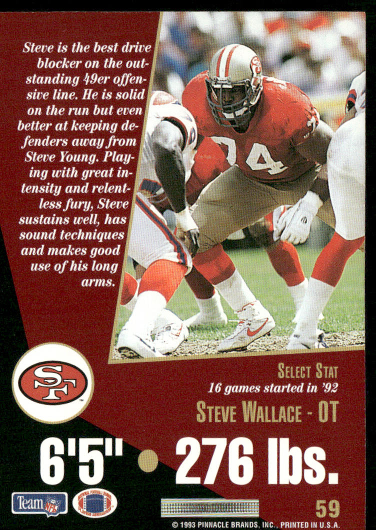 Steve Wallace 1993 Select #59 San Francisco 49ers