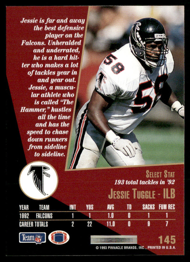 Jessie Tuggle 1993 Select #145 Atlanta Falcons