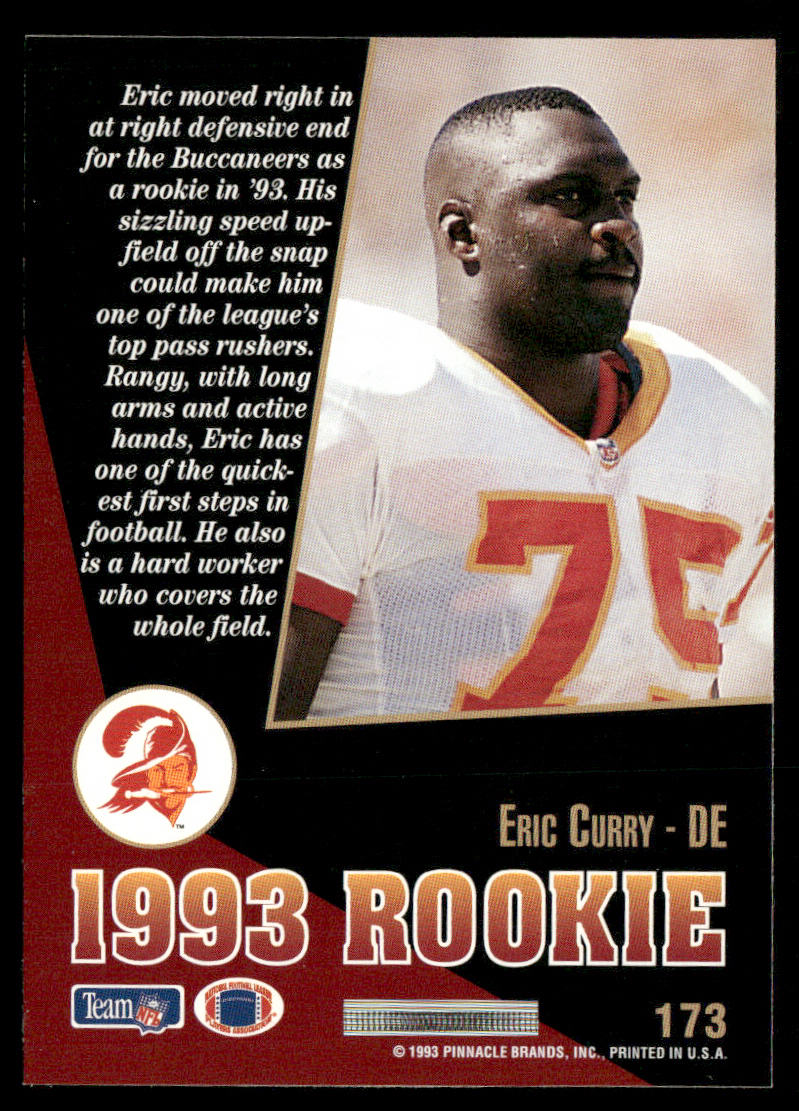 Eric Curry 1993 Select #173 RC Tampa Bay Buccaneers