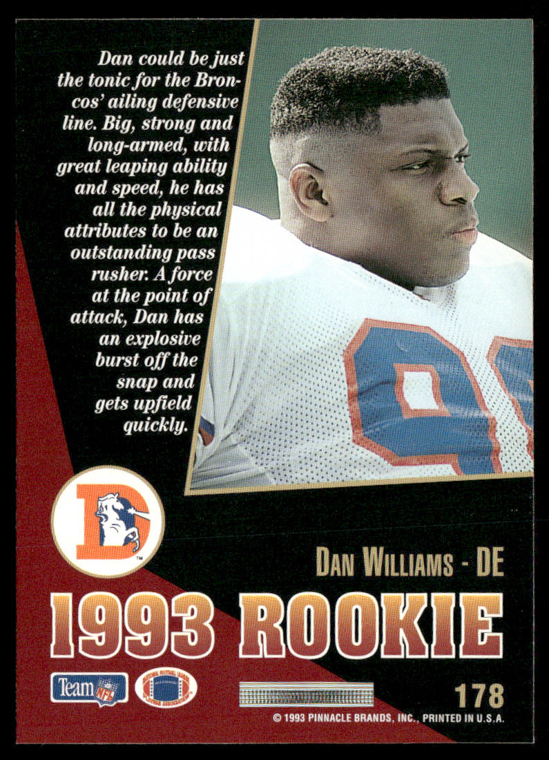 Dan Williams 1993 Select #178 RC Denver Broncos
