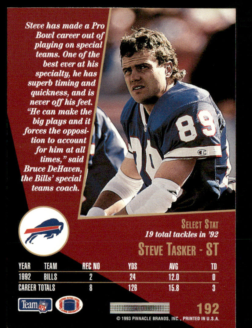 Steve Tasker 1993 Select #192 Buffalo Bills