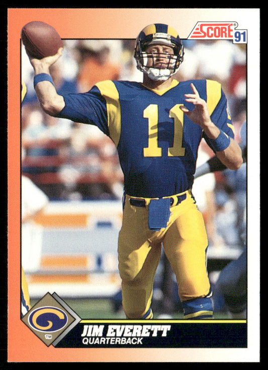 Jim Everett 1991 Score #367 Los Angeles Rams