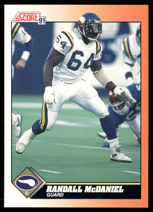 Randall McDaniel 1991 Score #375 Minnesota Vikings