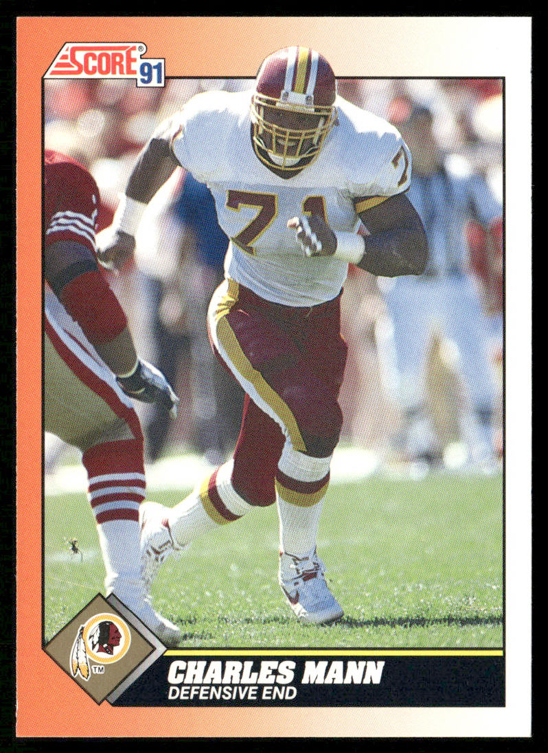 Charles Mann 1991 Score #411 Washington Redskins