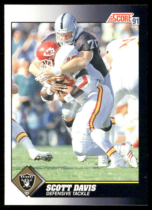 Scott Davis 1991 Score #494 Los Angeles Raiders