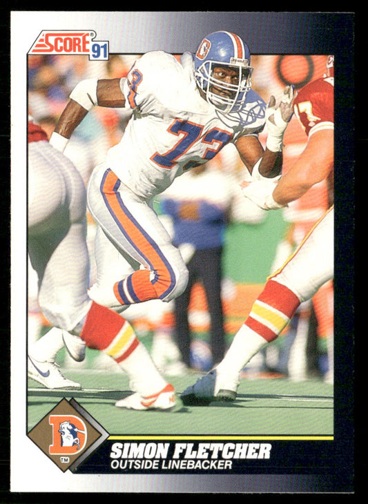 Simon Fletcher 1991 Score #496 Denver Broncos