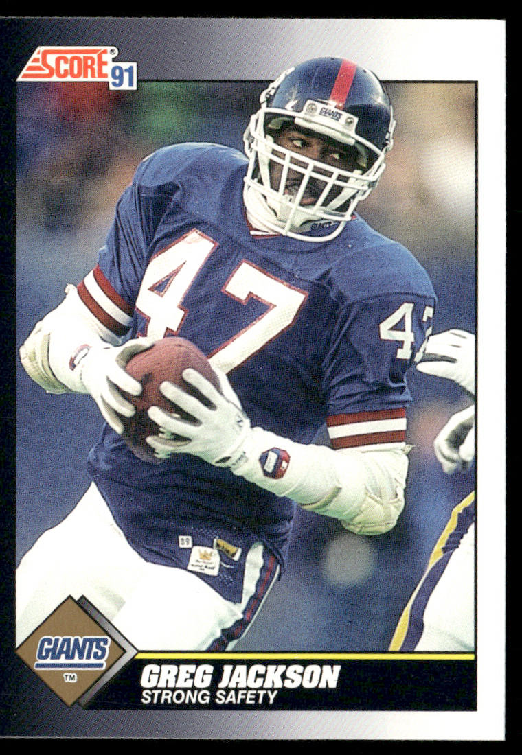 Greg Jackson 1991 Score #544 RC New York Giants