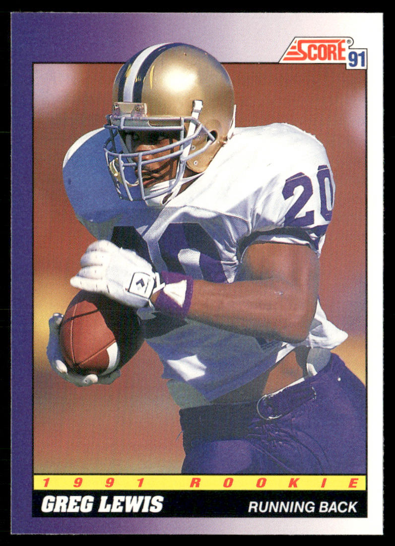 Greg Lewis 1991 Score #571 RC Washington Huskies