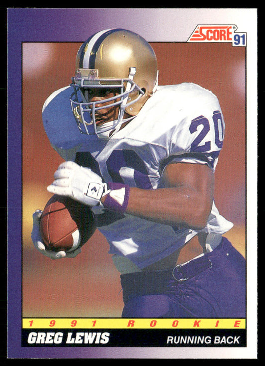 Greg Lewis 1991 Score #571 RC Washington Huskies