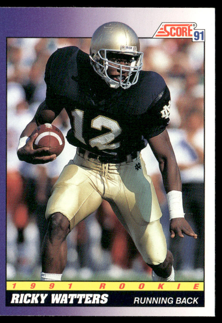 Ricky Watters 1991 Score #575 RC Notre Dame Fighting Irish