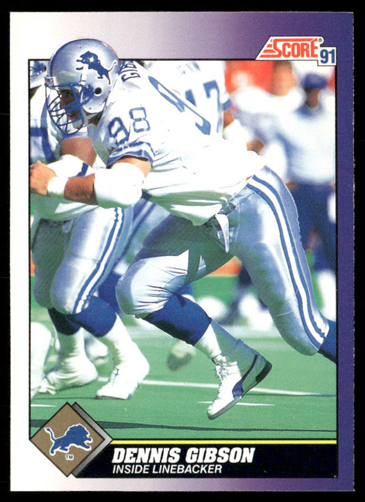 Dennis Gibson 1991 Score #613 Detroit Lions