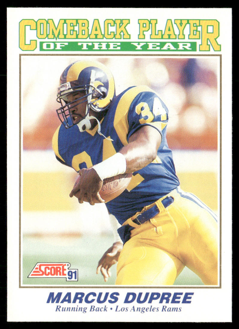 Marcus Dupree 1991 Score #618 Los Angeles Rams